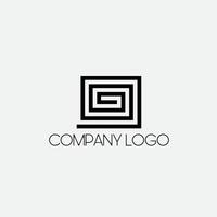 Geometric modern company logo design vector