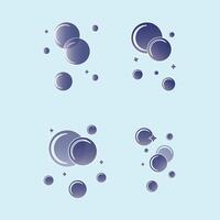 Natural realistic bubble illustration set vector