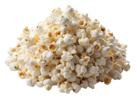 A fluffy pile of freshly popped popcorn ready for snacking. png