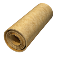 A rolled-up sheet of kraft paper, showcasing its natural brown texture and smooth surface, ideal for arts and crafts. png