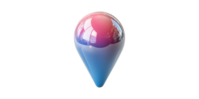 Abstract Gradient Pinpoint Icon. Modern Geolocation And Navigation Symbol Isolated On Transparent Background png