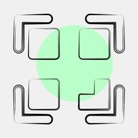 Icon qr code scan. Cashless society elements. Icon in color spot style. vector