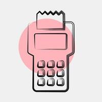 Icon payment machine. Cashless society elements. Icon in color spot style. vector
