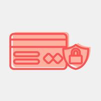 Icon secure payment. Cashless society elements. Icon in two tone style. vector