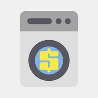 Icon money loundry. Cashless society elements. Icon in flat style. vector