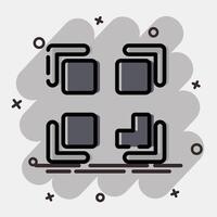 Icon qr code scan. Cashless society elements. Icon in comic style. vector