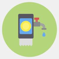 Icon utility payment. Cashless society elements. Icon in color mate style. vector