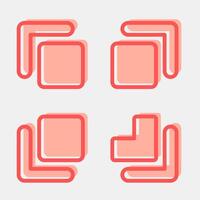 Icon qr code scan. Cashless society elements. Icon in two tone style. vector