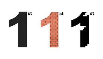 Set number one isolated vector