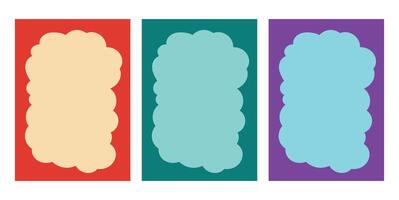 Design template cloud retro unique abstract vector