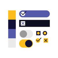 Illustration button icon with blank background vector