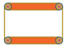 Illustration retro frame unique design abstract vector