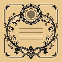 Elegant and Ornate Certificate Template in Beige and Gold Accents for Formal Recognition vector
