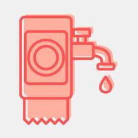 Icon utility payment. Cashless society elements. Icon in two tone style. vector
