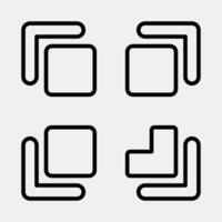 Icon qr code scan. Cashless society elements. Icon in line style. vector
