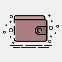 Icon wallet. Cashless society elements. Icon in MBE style. vector