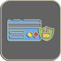 Icon secure payment. Cashless society elements. Icon in embossed style. vector