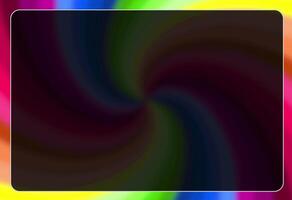 A colorful swirl background with a black square video