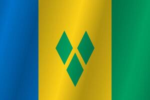 The Flag of the country Saint Vincent and the Grenadines on a white background vector