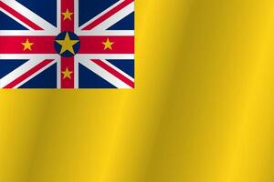 The Flag of the country Niue on a white background vector