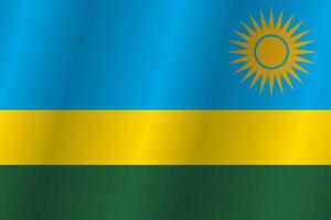 The Flag of the country Rwanda on a white background vector