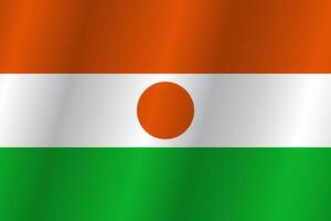 The Flag of the country Niger on a white background vector