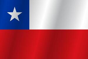 The Flag of the country Chile on a white background vector
