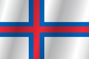 The Flag of the country Faroe Islands on a white background vector