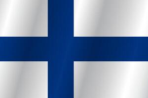 The Flag of the country Finland on a white background vector