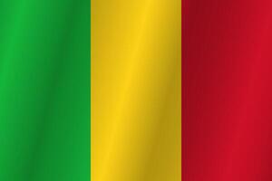 The Flag of the country Mali on a white background vector