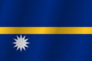 The Flag of the country Nauru on a white background vector