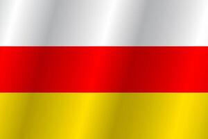 The Flag of the country South Ossetia on a white background vector