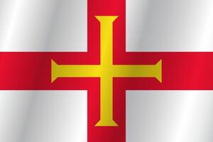 The Flag of the country Guernsey on a white background vector