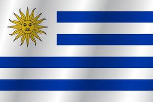 The Flag of the country Uruguay on a white background vector