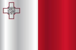 The Flag of the country Malta on a white background vector