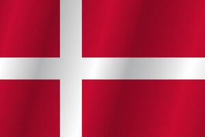 The Flag of the country Denmark on a white background vector