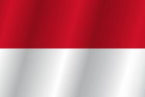 The Flag of the country Monaco on a white background vector