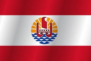 The Flag of the country French Polynesia on a white background vector