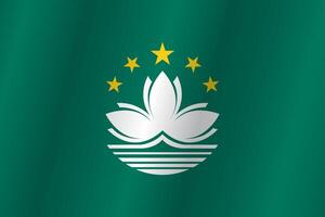 The Flag of the country Macau on a white background vector