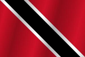 The Flag of the country Trinidad and Tobago on a white background vector