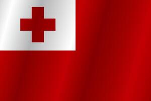 The Flag of the country Tonga on a white background vector