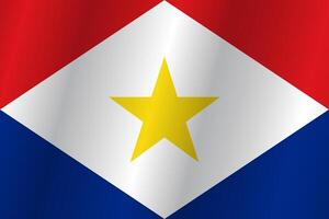 The Flag of the country Saba on a white background vector