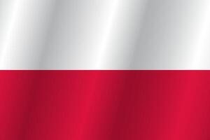 The Flag of the country Poland on a white background vector
