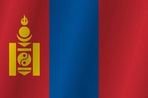 The Flag of the country Mongolia on a white background vector