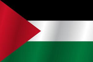 The Flag of the country Palestine on a white background vector