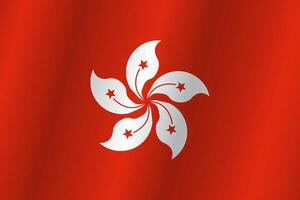 The Flag of the country Hong Kong on a white background vector