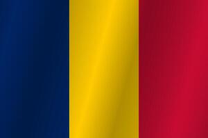 The Flag of the country Chad on a white background vector