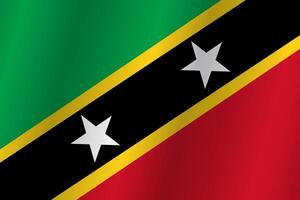 The Flag of the country Saint Kitts and Nevis on a white background vector