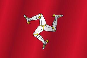 The Flag of the country Isle of Man on a white background vector