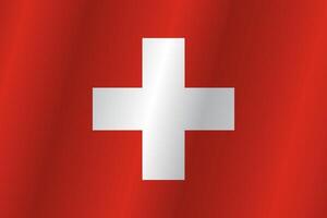 The Flag of the country Switzerland on a white background vector
